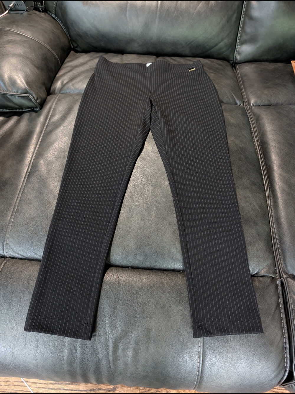 Calvin Klein Black Pinstripe Women's Trousers